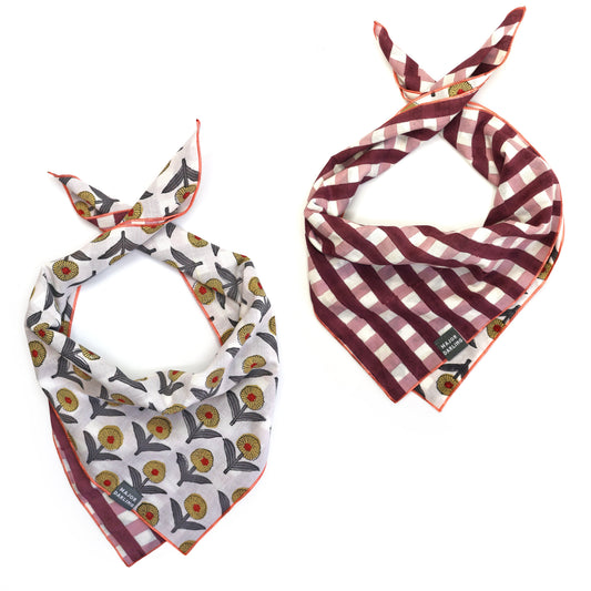 reversible bandana / sunflower picnic