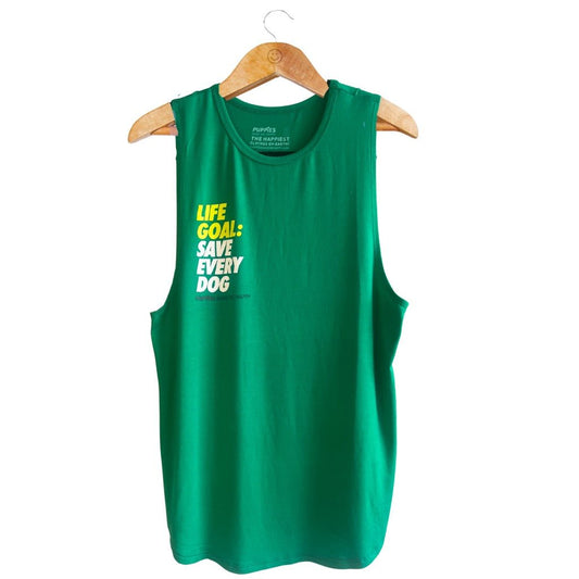 Life Goal: Save Every Dog Women's Relaxed Tank | Made in USA Rescue Advocate Gift